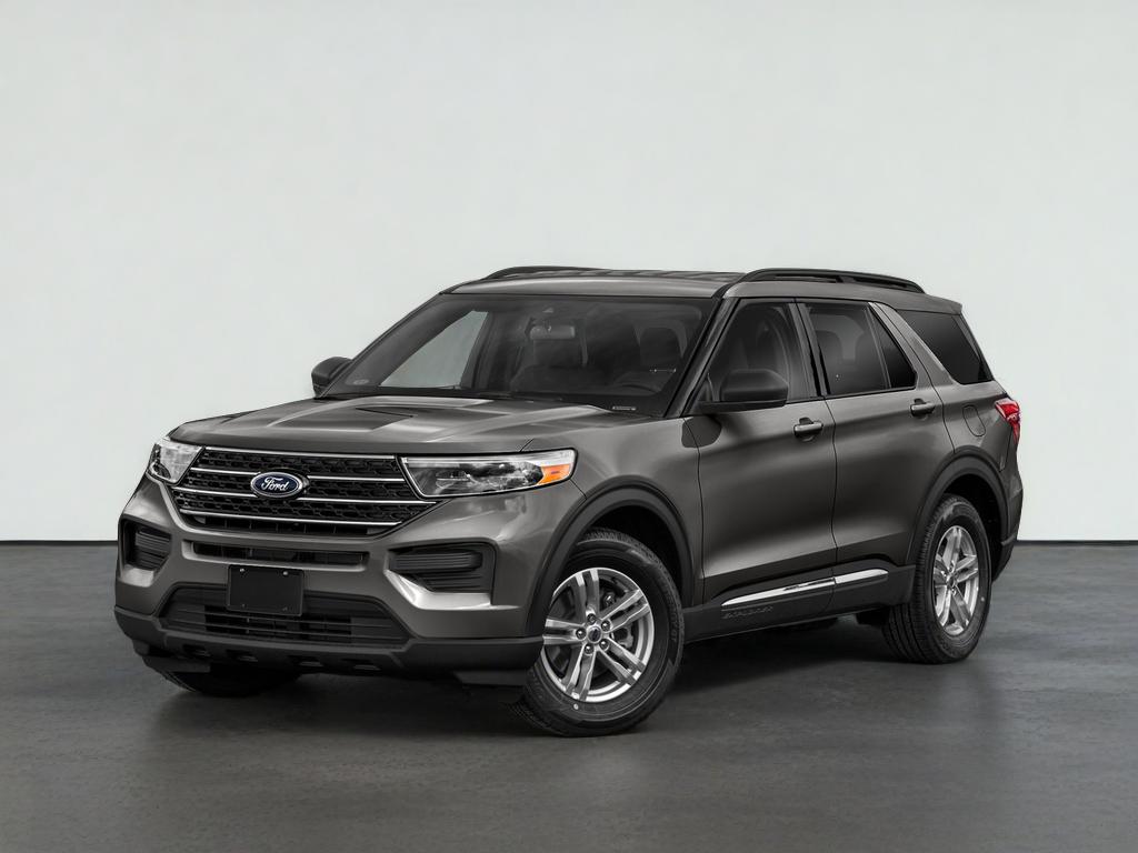 2022 Ford Explorer XLT in .White — front three-quarter view