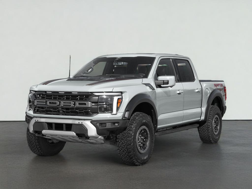 2026 Ford F-150 Raptor in Argon Blue Metallic — front three-quarter view