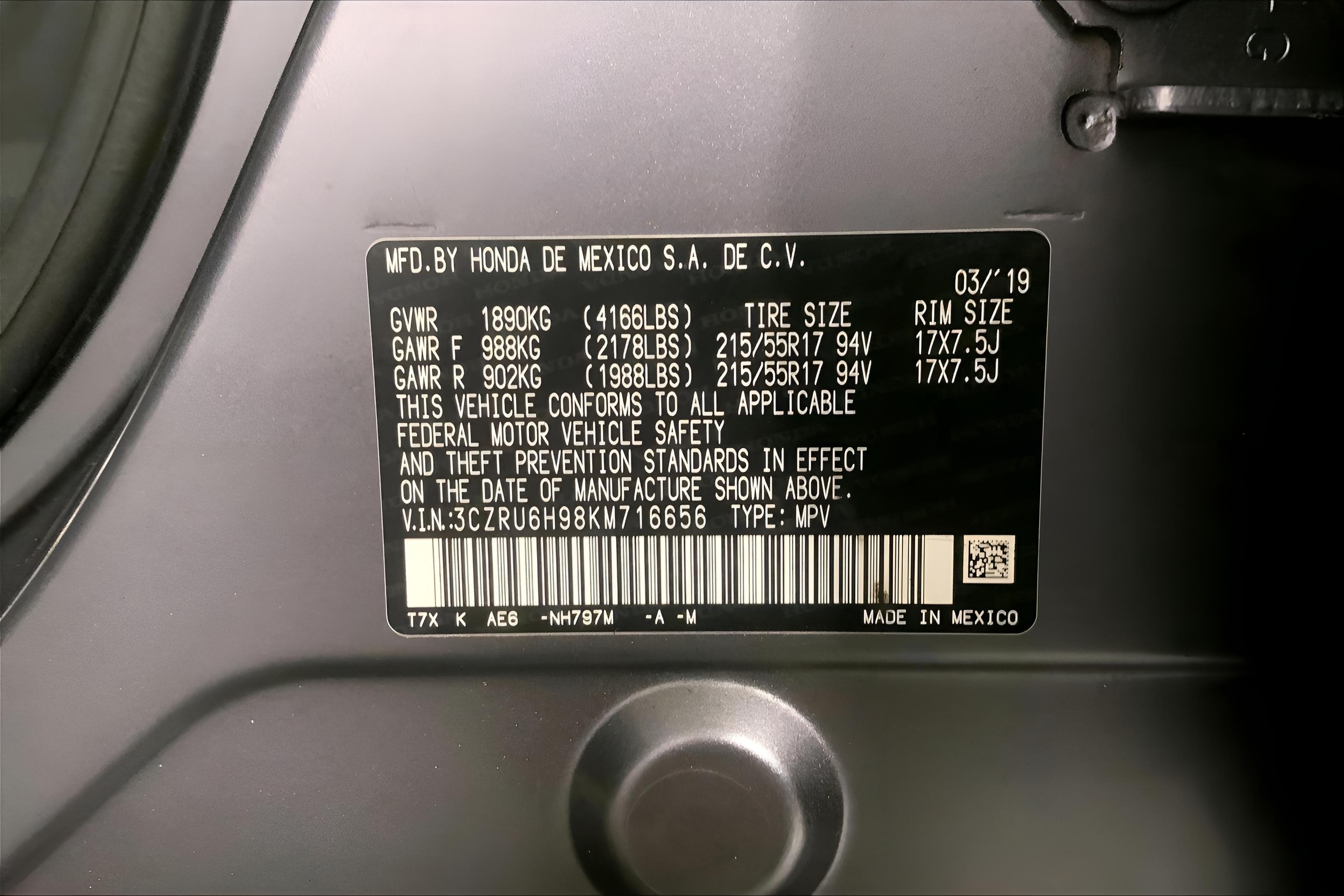 2019 Honda HR-V Touring