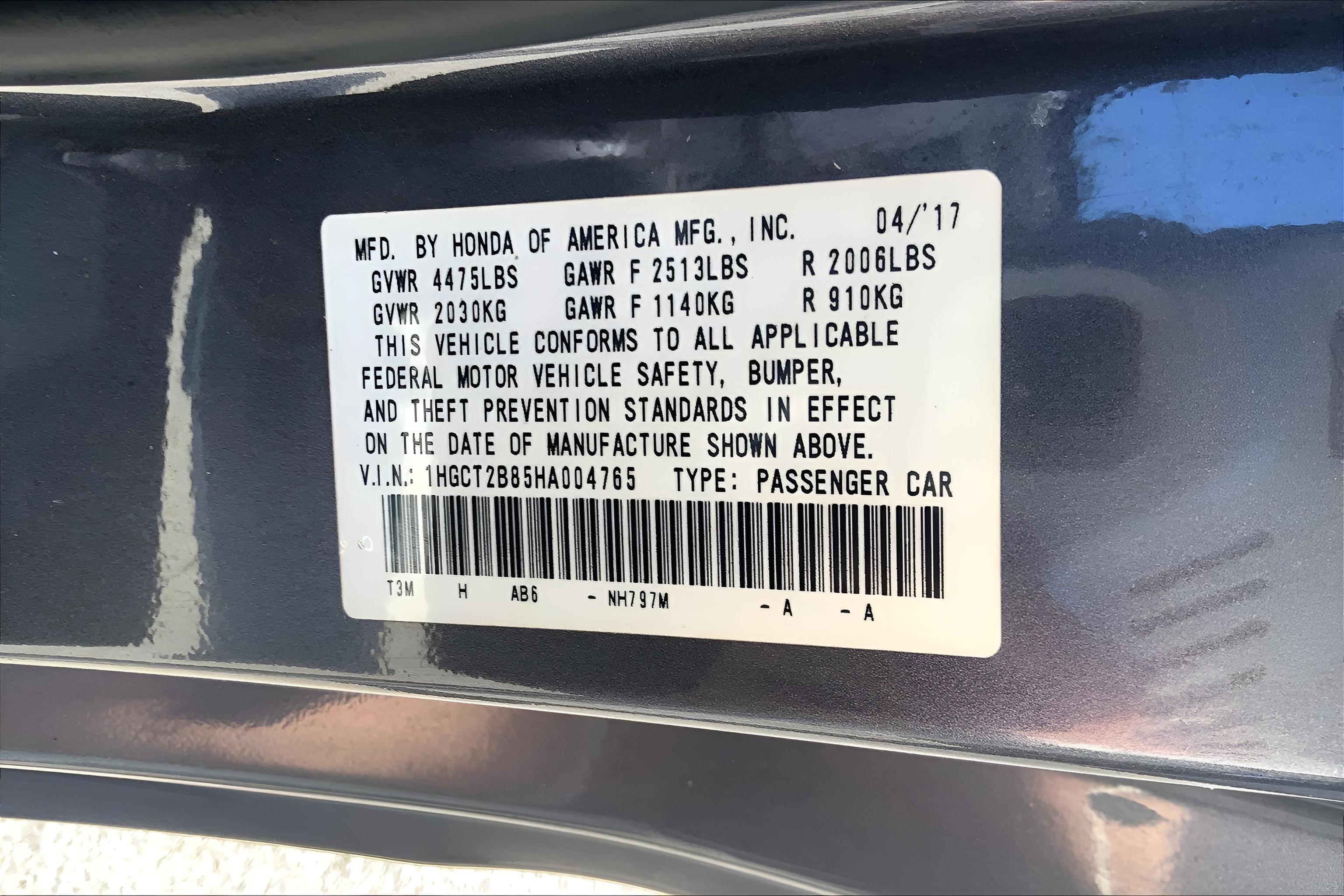 2017 Honda Accord Coupe EX-L V6