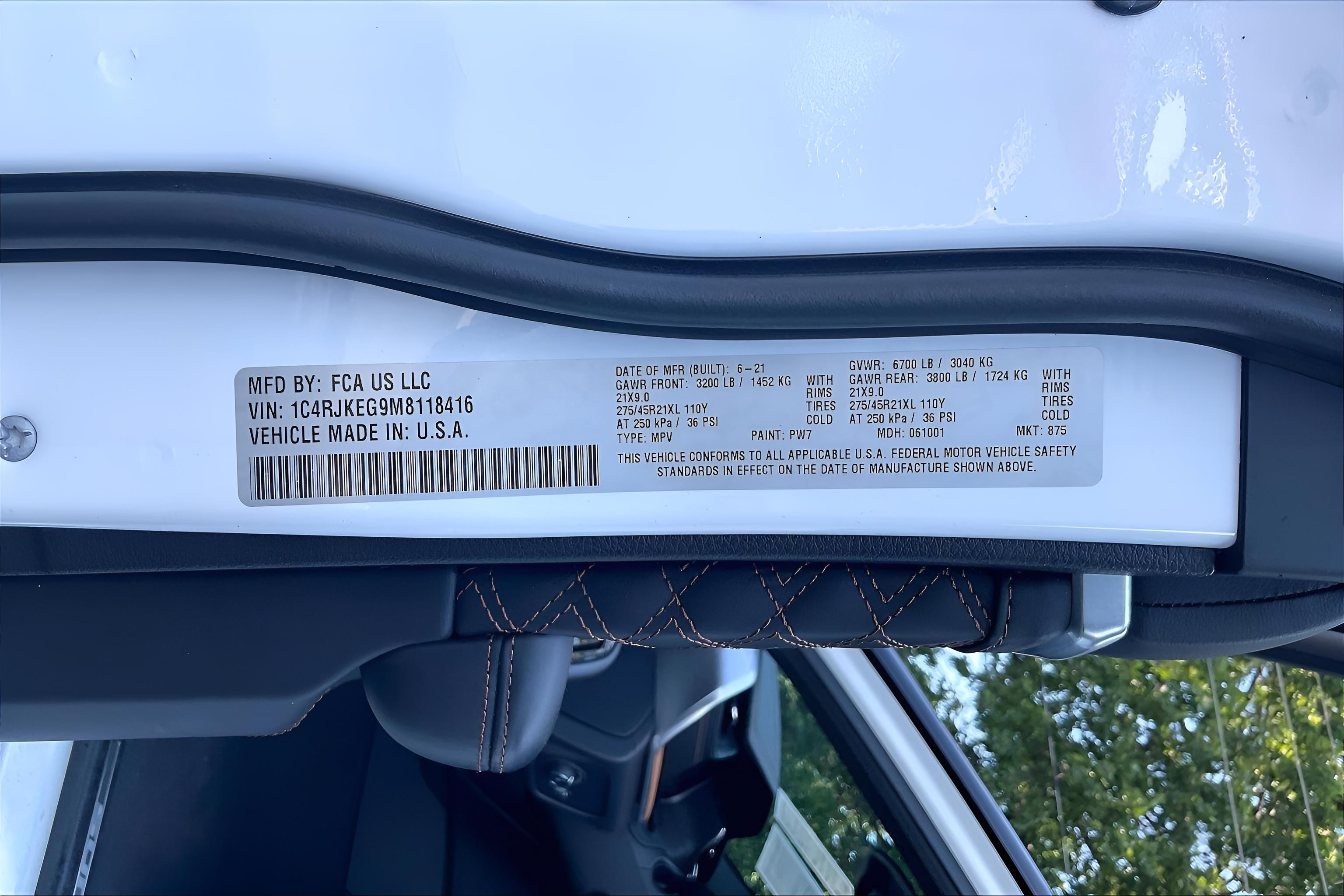2021 Jeep Grand Cherokee L Summit Reserve