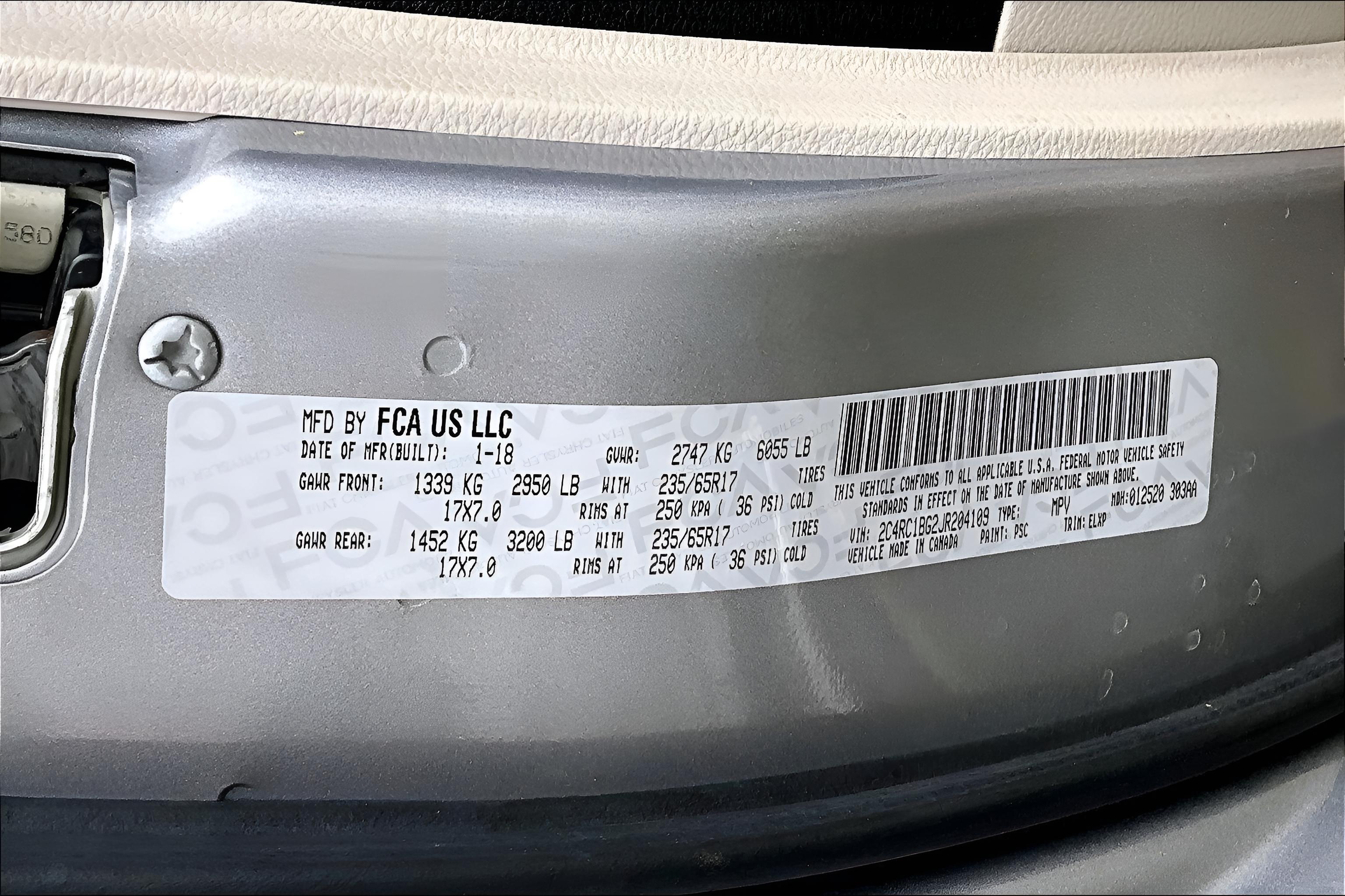 2018 Chrysler Pacifica Touring L