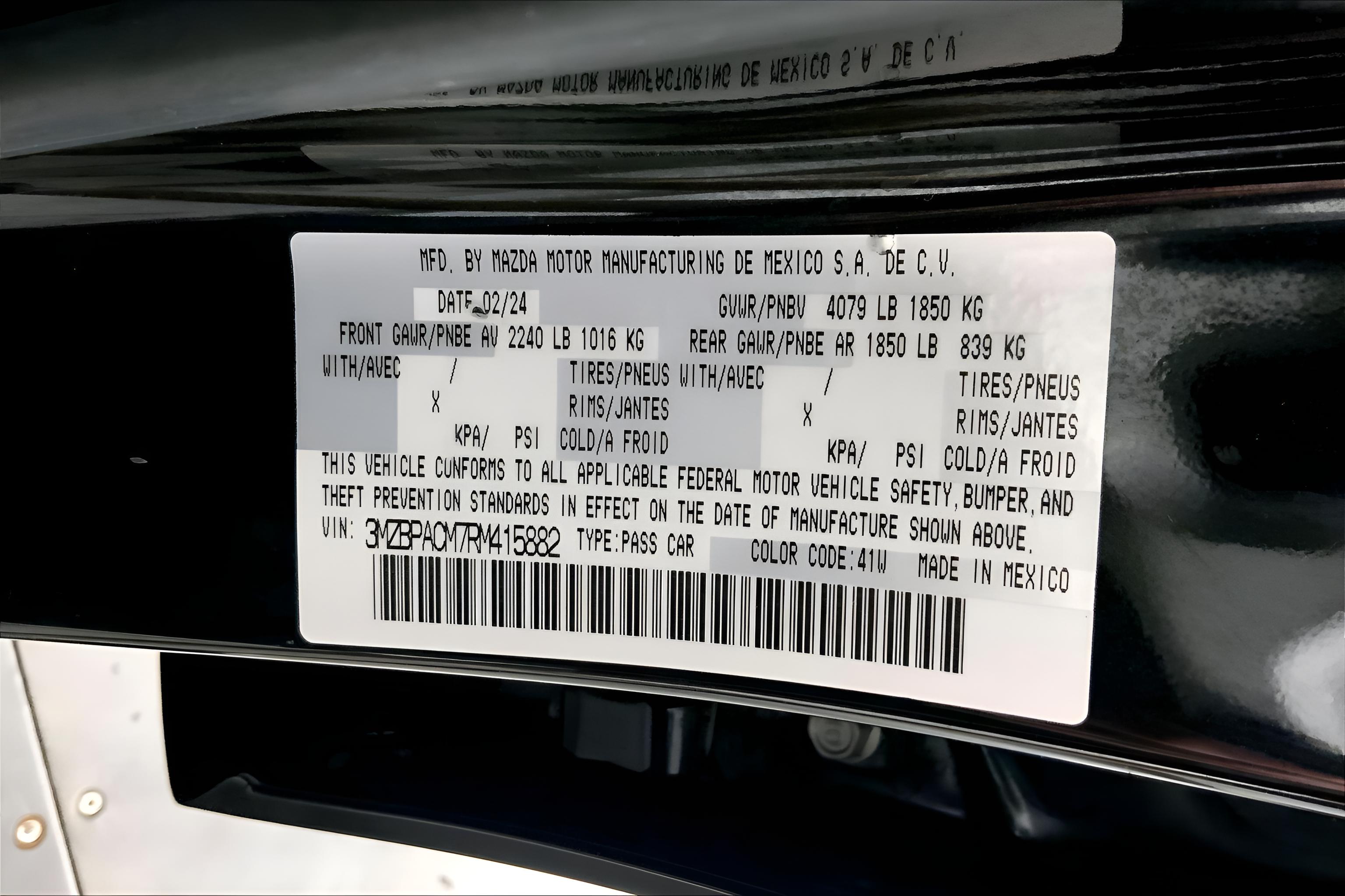 2024 Mazda Mazda3 Sedan 2.5 S Preferred