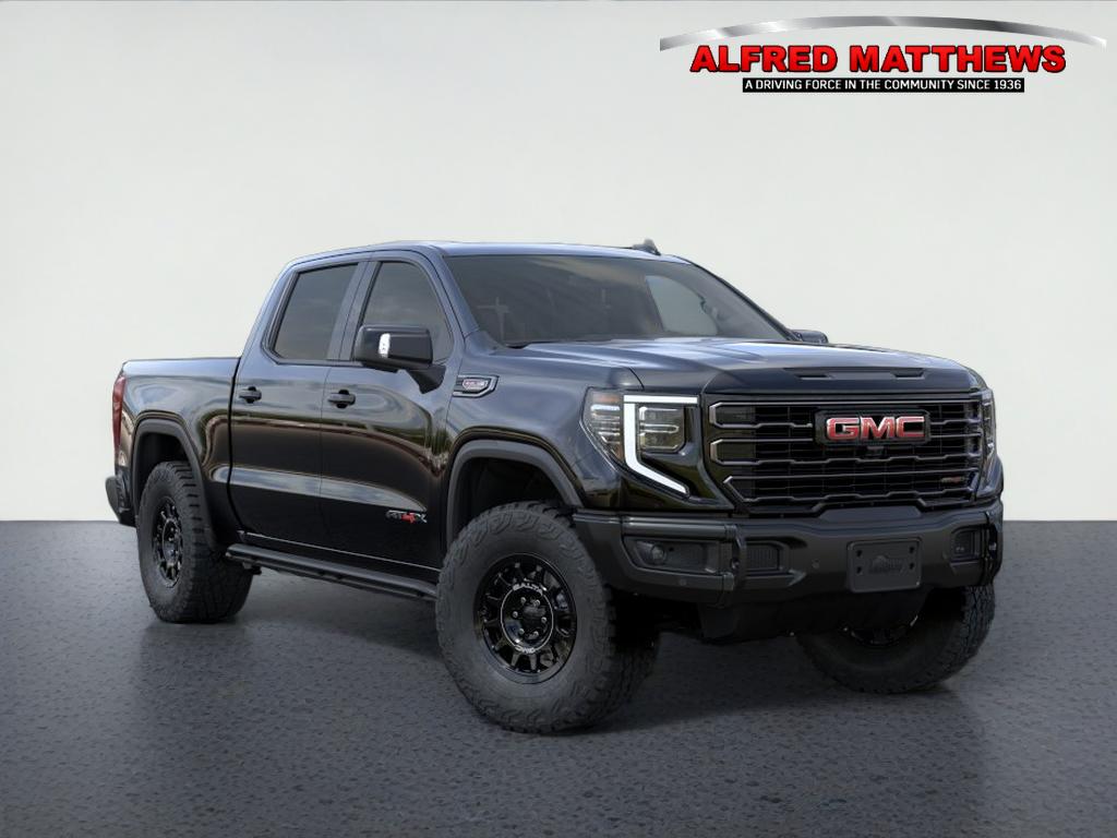 2026 GMC Sierra 1500 AT4X in Onyx Black — front three-quarter view