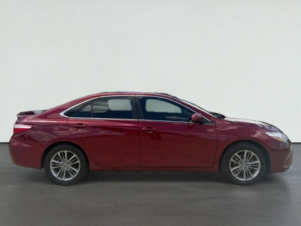 2017 Toyota Camry XLE in Maroon — front three-quarter view