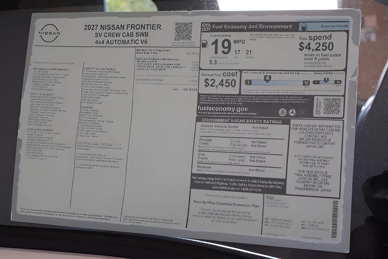 2027 Nissan Frontier SV