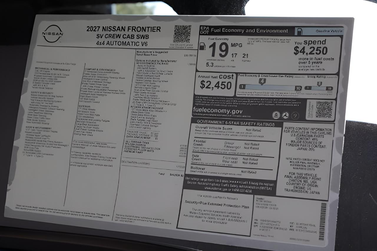 2027 Nissan Frontier SV
