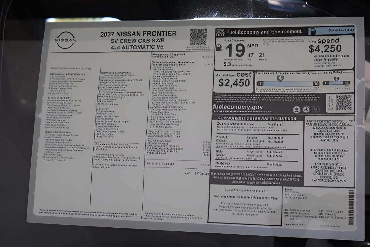 2027 Nissan Frontier SV