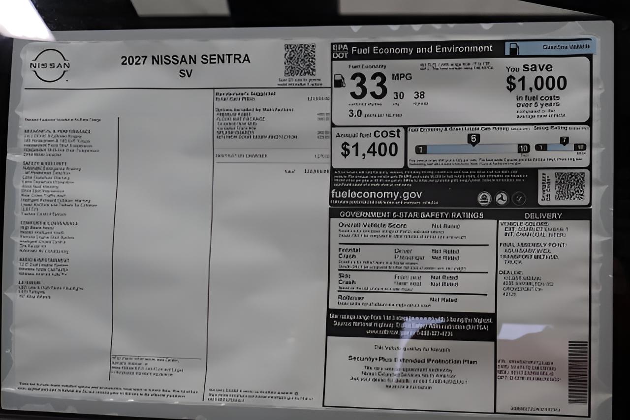 2027 Nissan Sentra SV