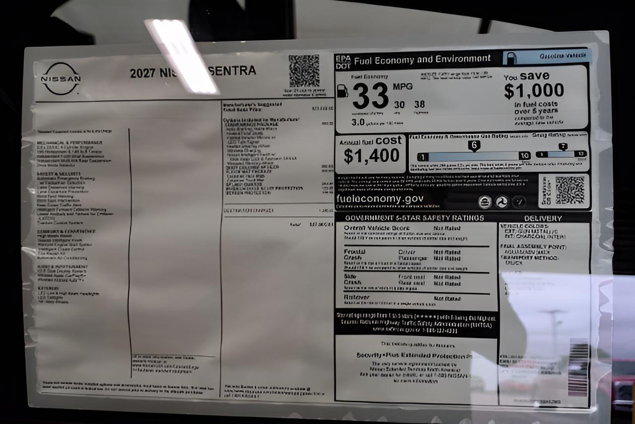 2027 Nissan Sentra SV