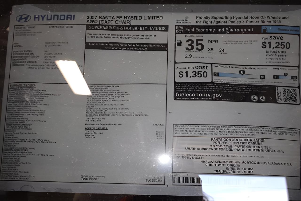 2027 Hyundai SANTA FE HYBRID Limited 6P AWD