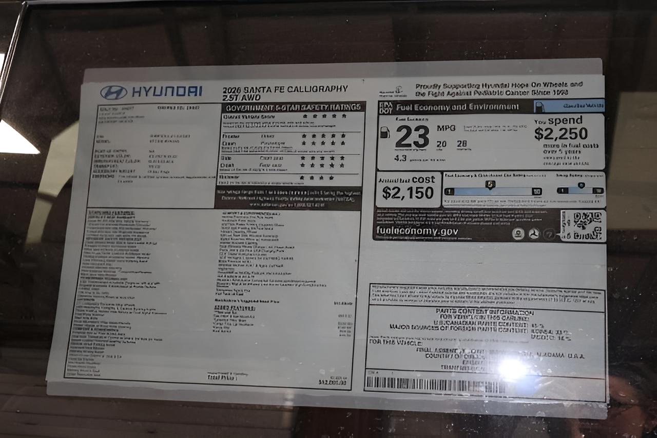 2026 Hyundai SANTA FE Calligraphy AWD
