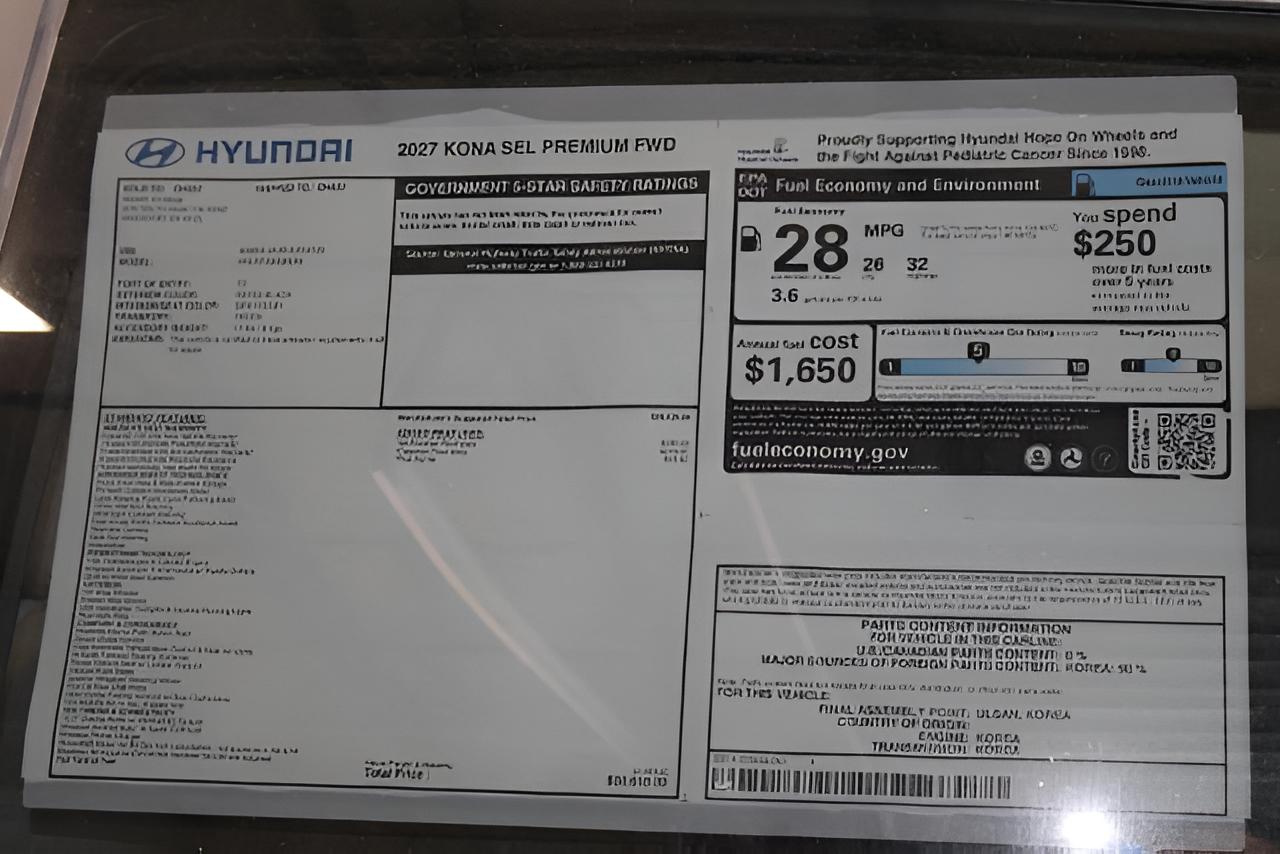 2027 Hyundai KONA SEL Premium FWD