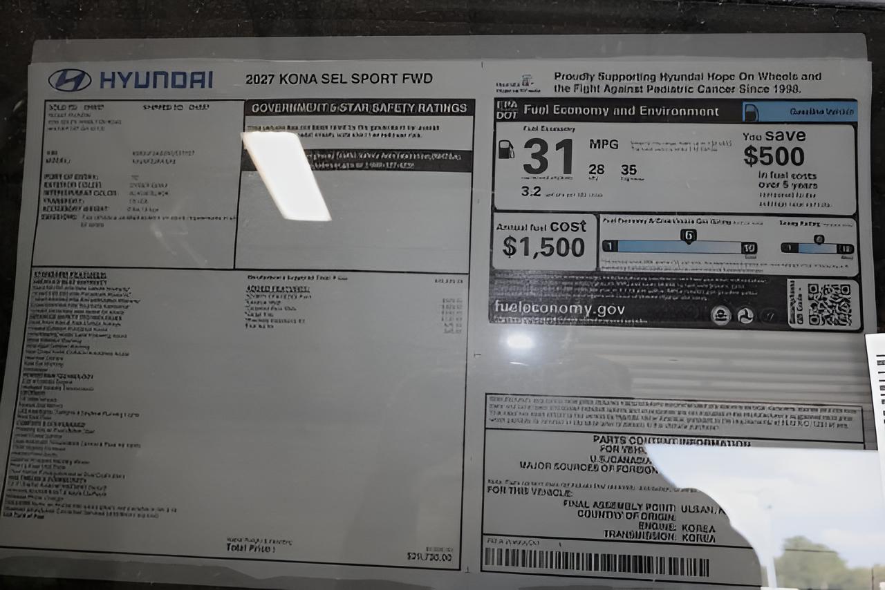 2027 Hyundai KONA SEL Sport FWD