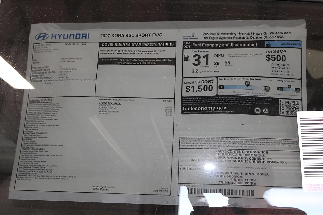 2027 Hyundai KONA SEL Sport FWD