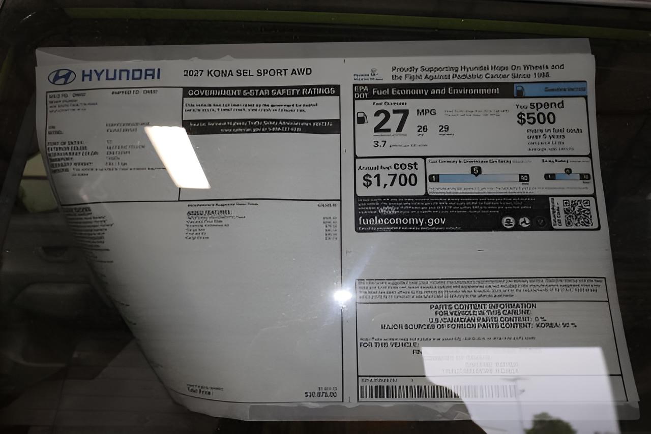 2027 Hyundai KONA SEL Sport AWD