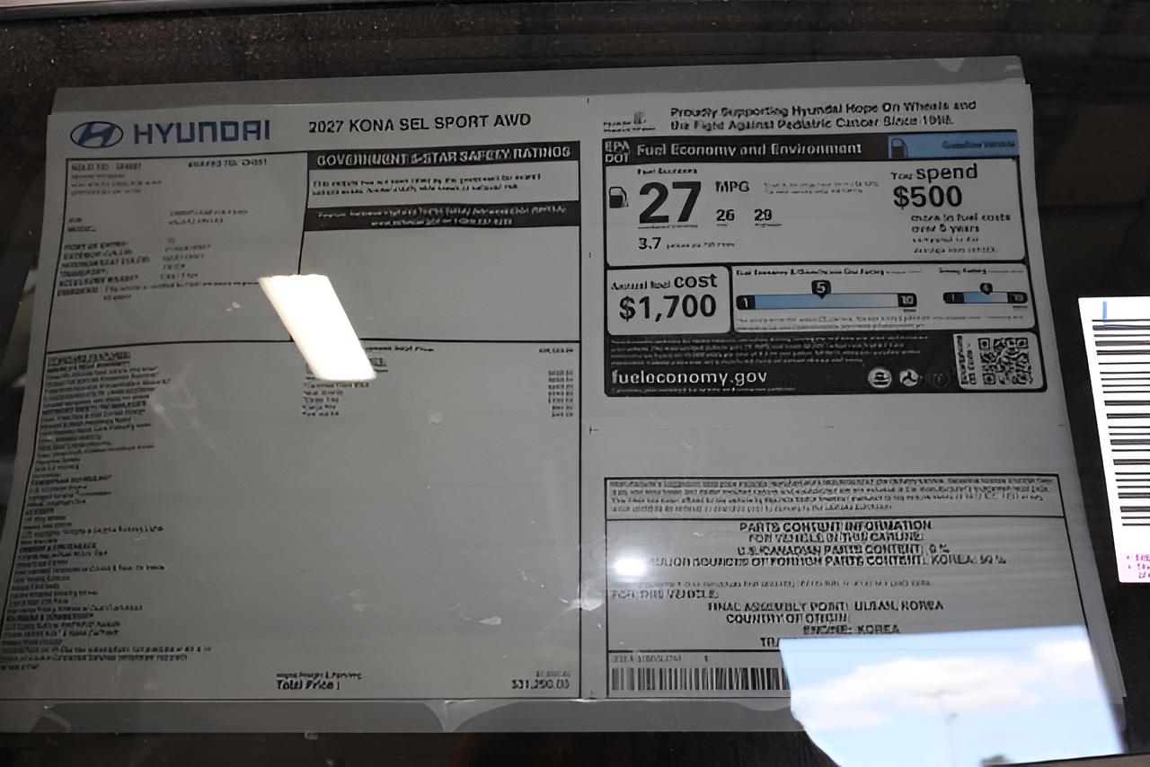 2027 Hyundai KONA SEL Sport AWD