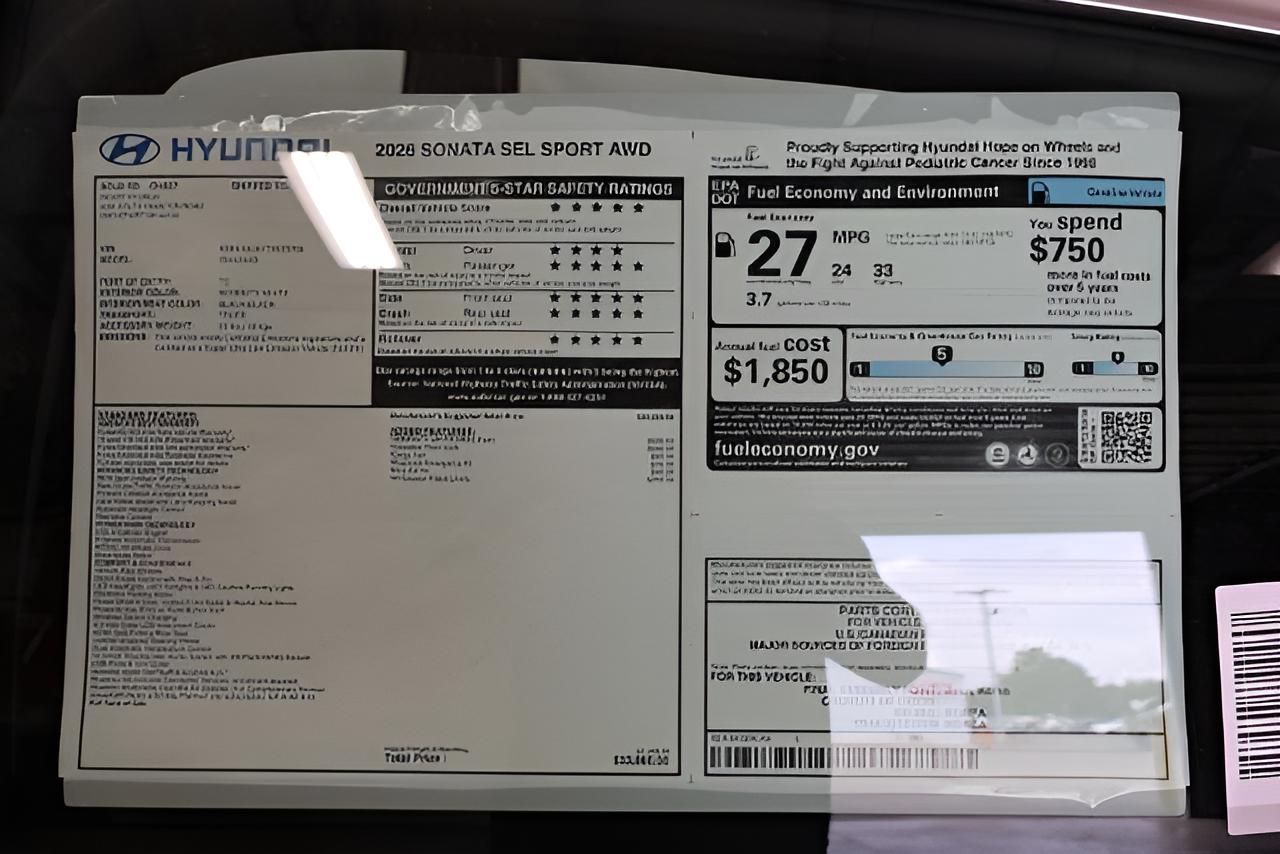 2026 Hyundai SONATA SEL Sport AWD