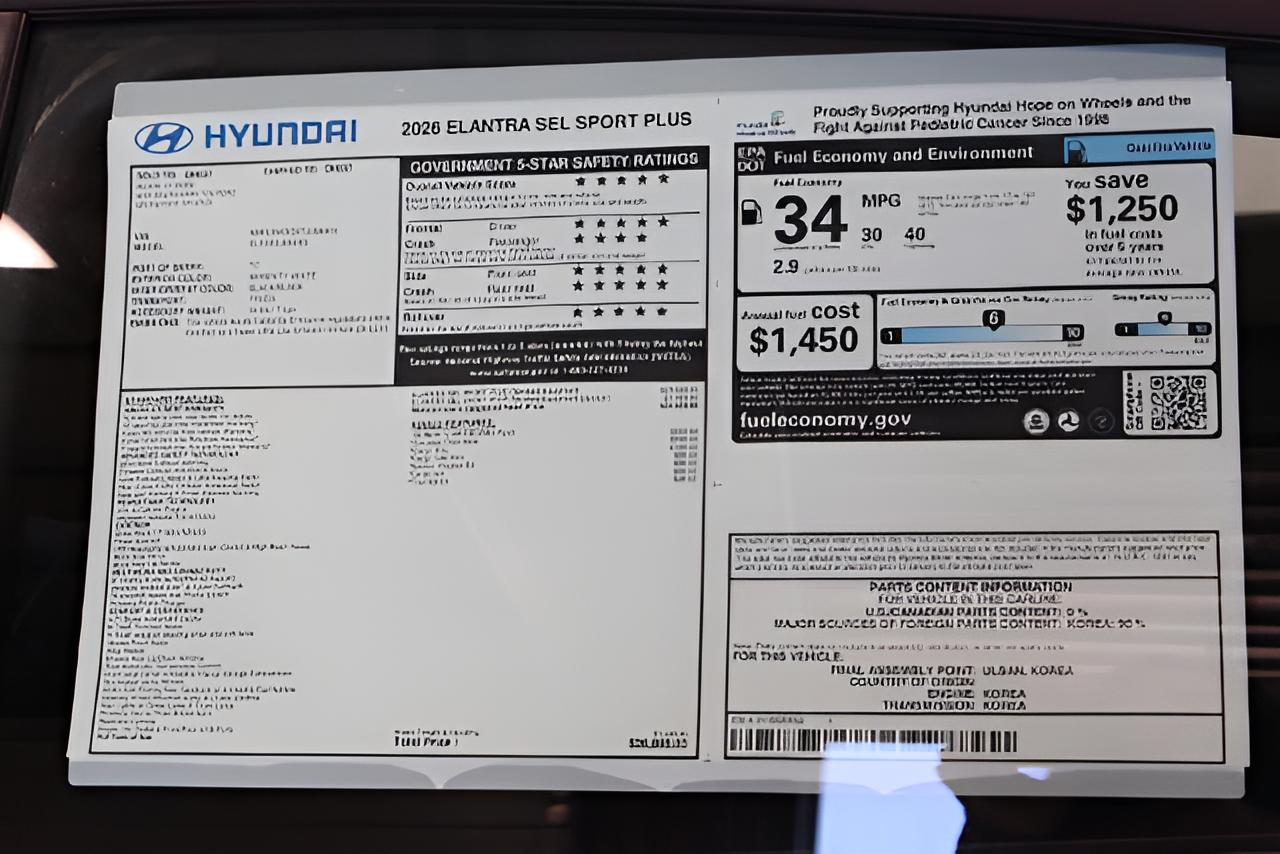 2026 Hyundai ELANTRA SEL Sport Plus Sedan