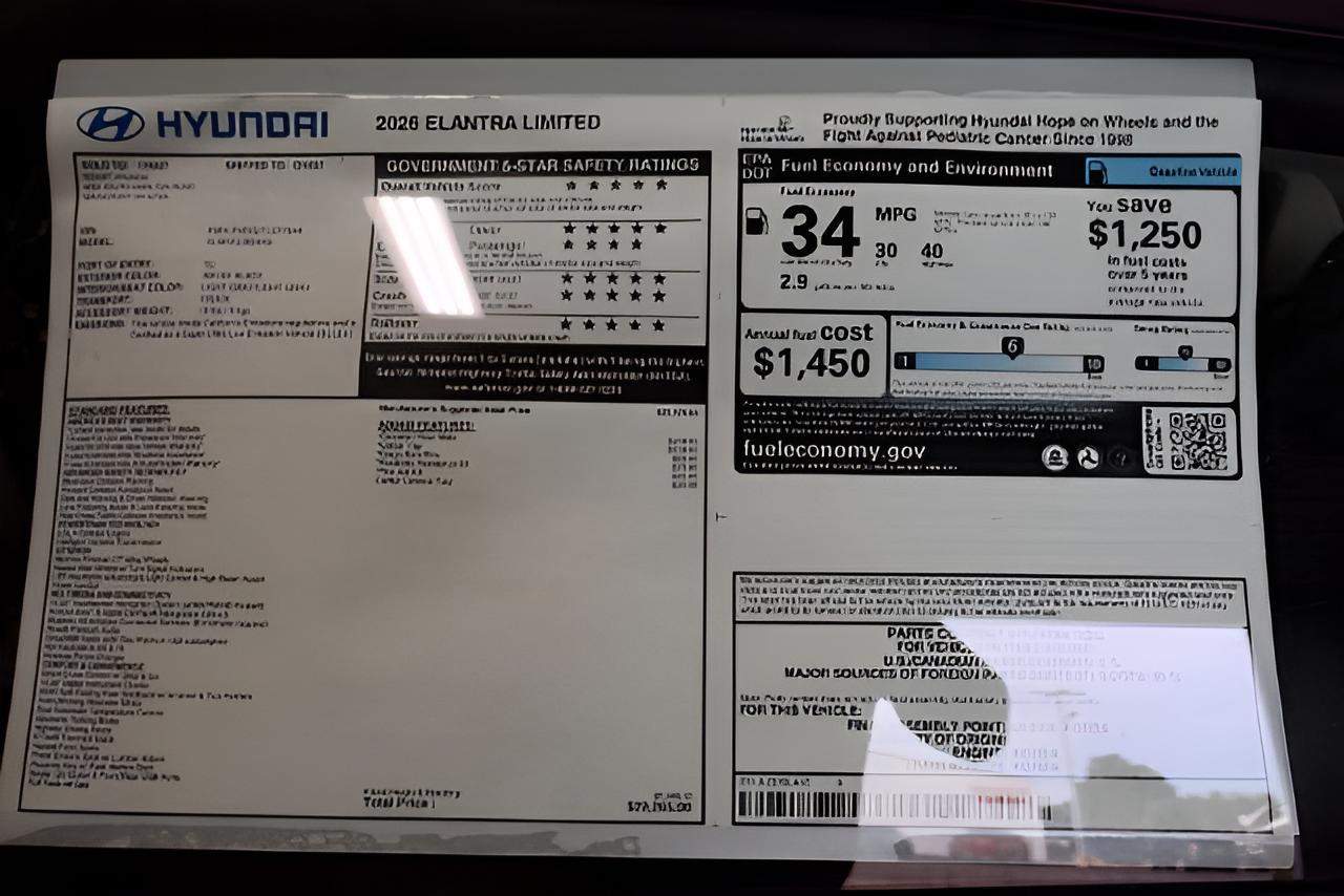 2026 Hyundai ELANTRA Limited Sedan