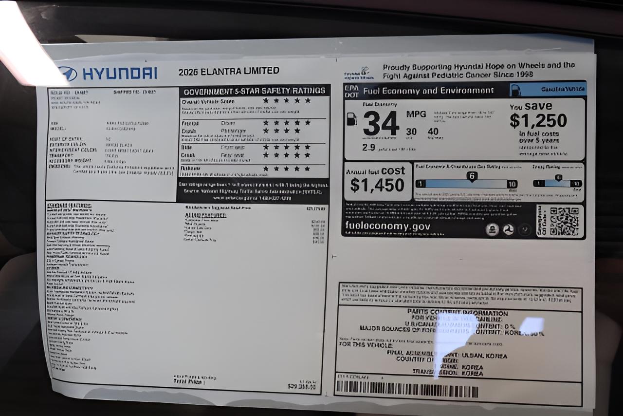 2026 Hyundai ELANTRA Limited Sedan