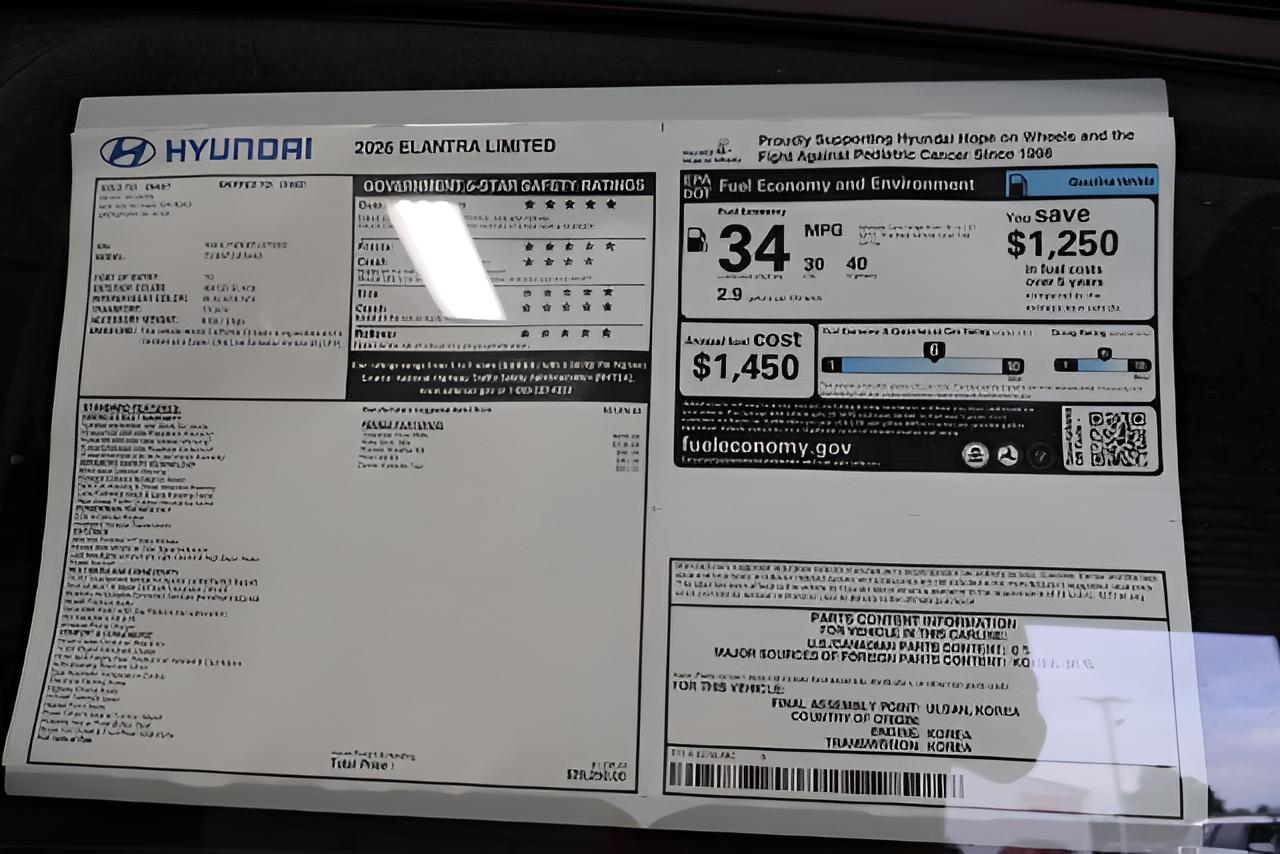 2026 Hyundai ELANTRA Limited Sedan