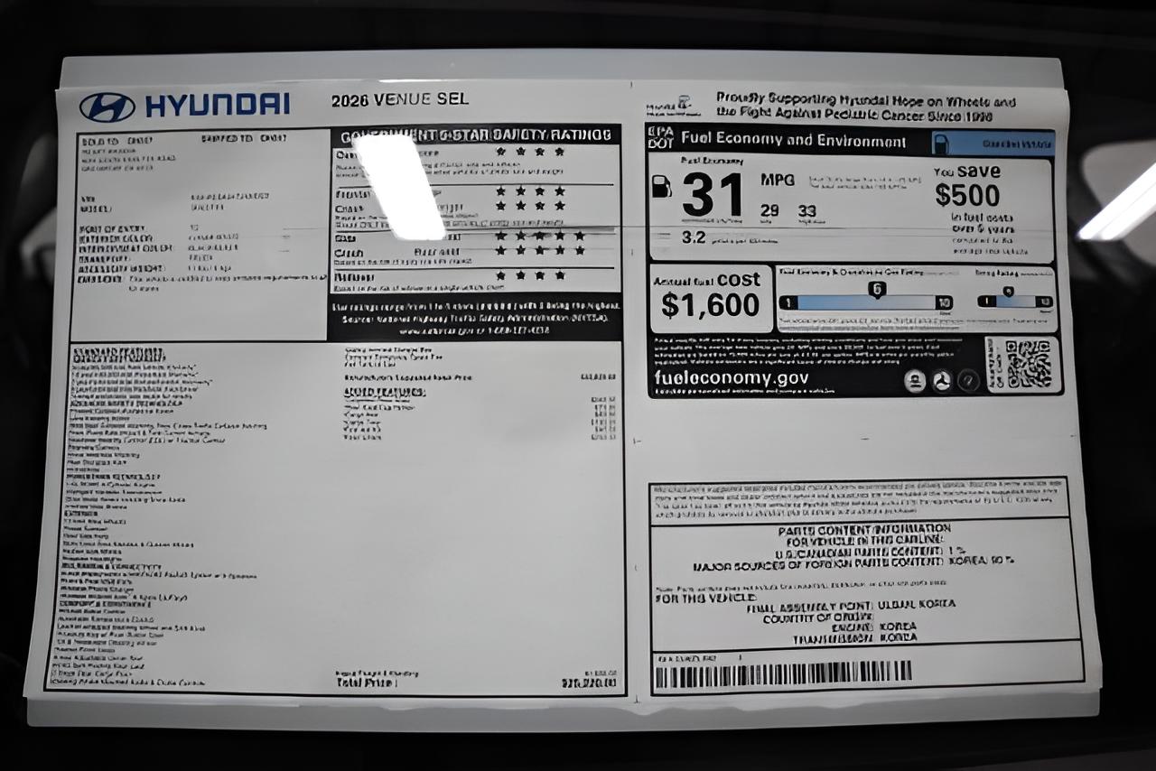 2026 Hyundai VENUE SEL FWD
