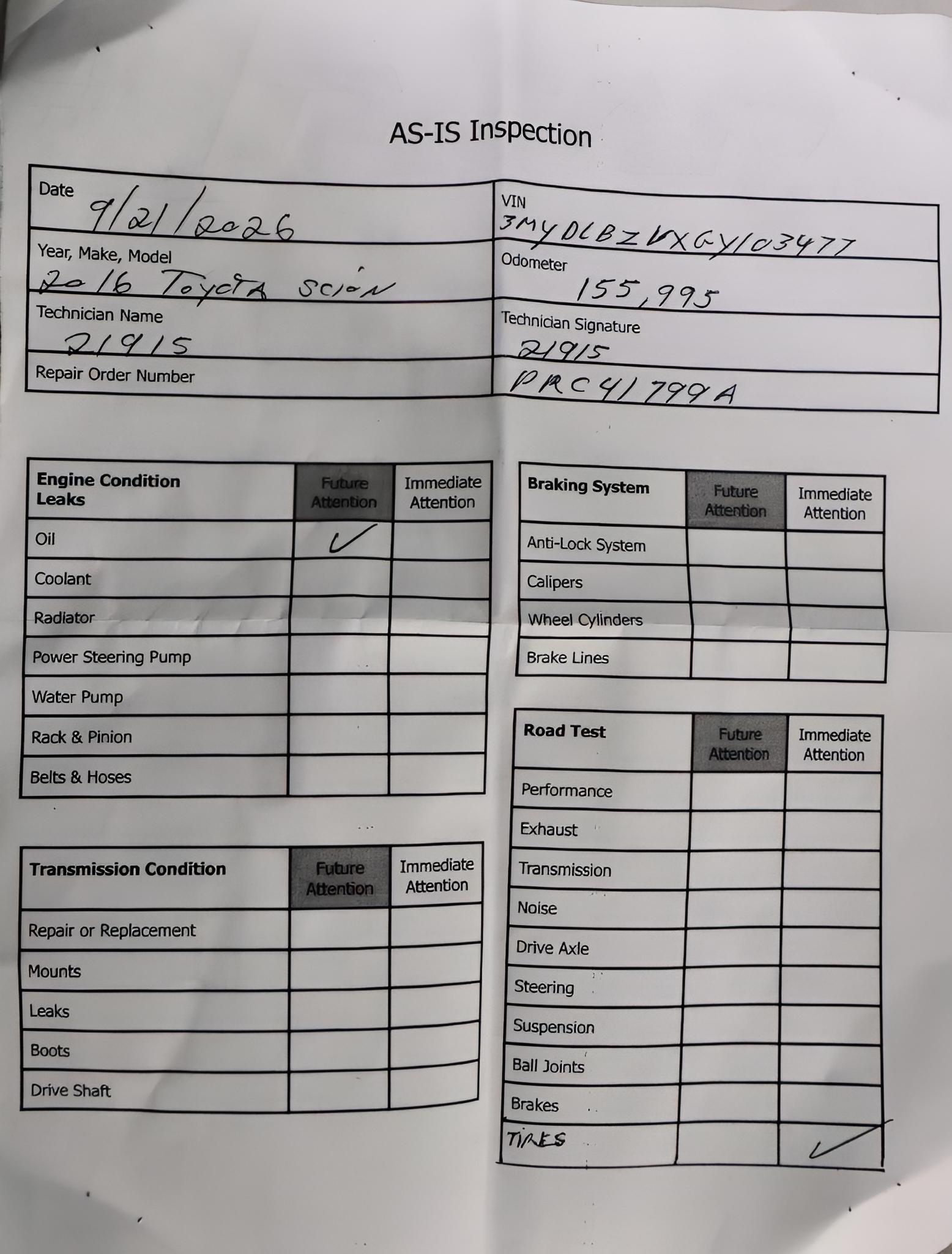 2016 Scion iA Base