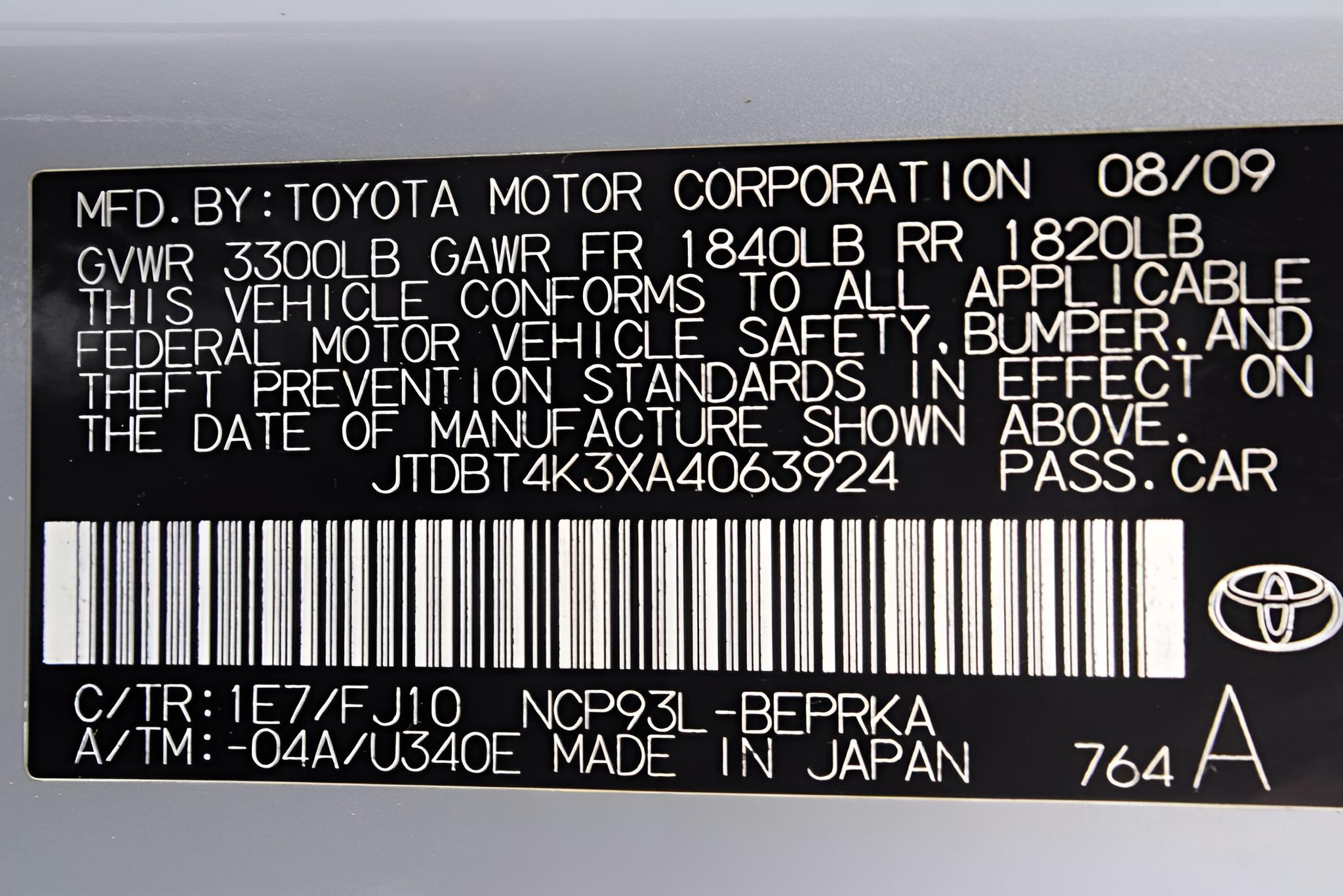 2010 Toyota Yaris Base