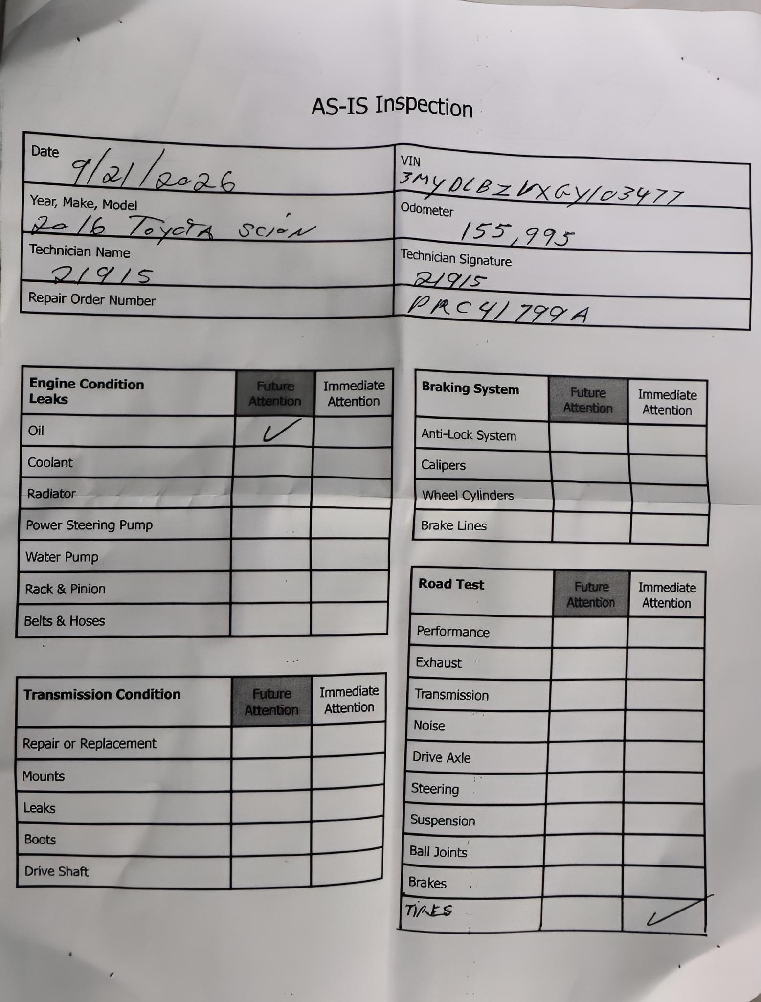 2016 Scion iA Base