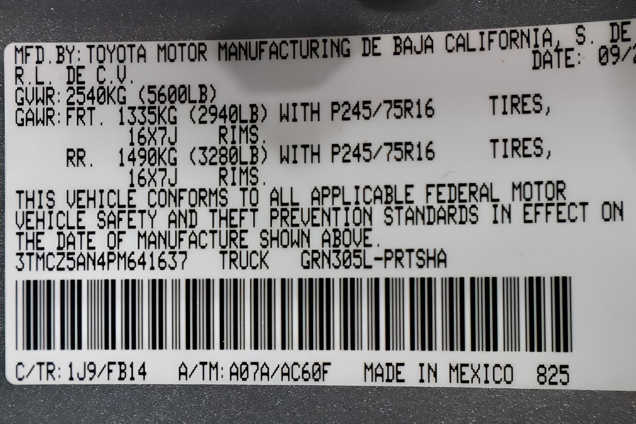 2023 Toyota Tacoma 4WD SR