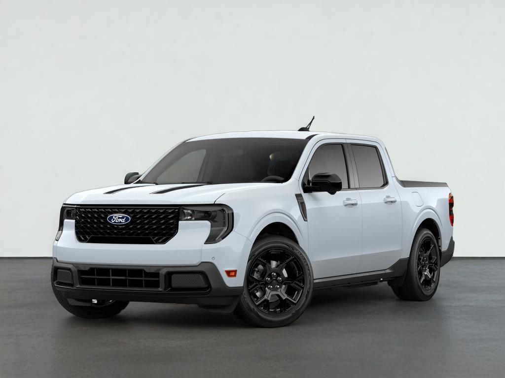2026 Ford Maverick LARIAT in Space White Metallic — front three-quarter view