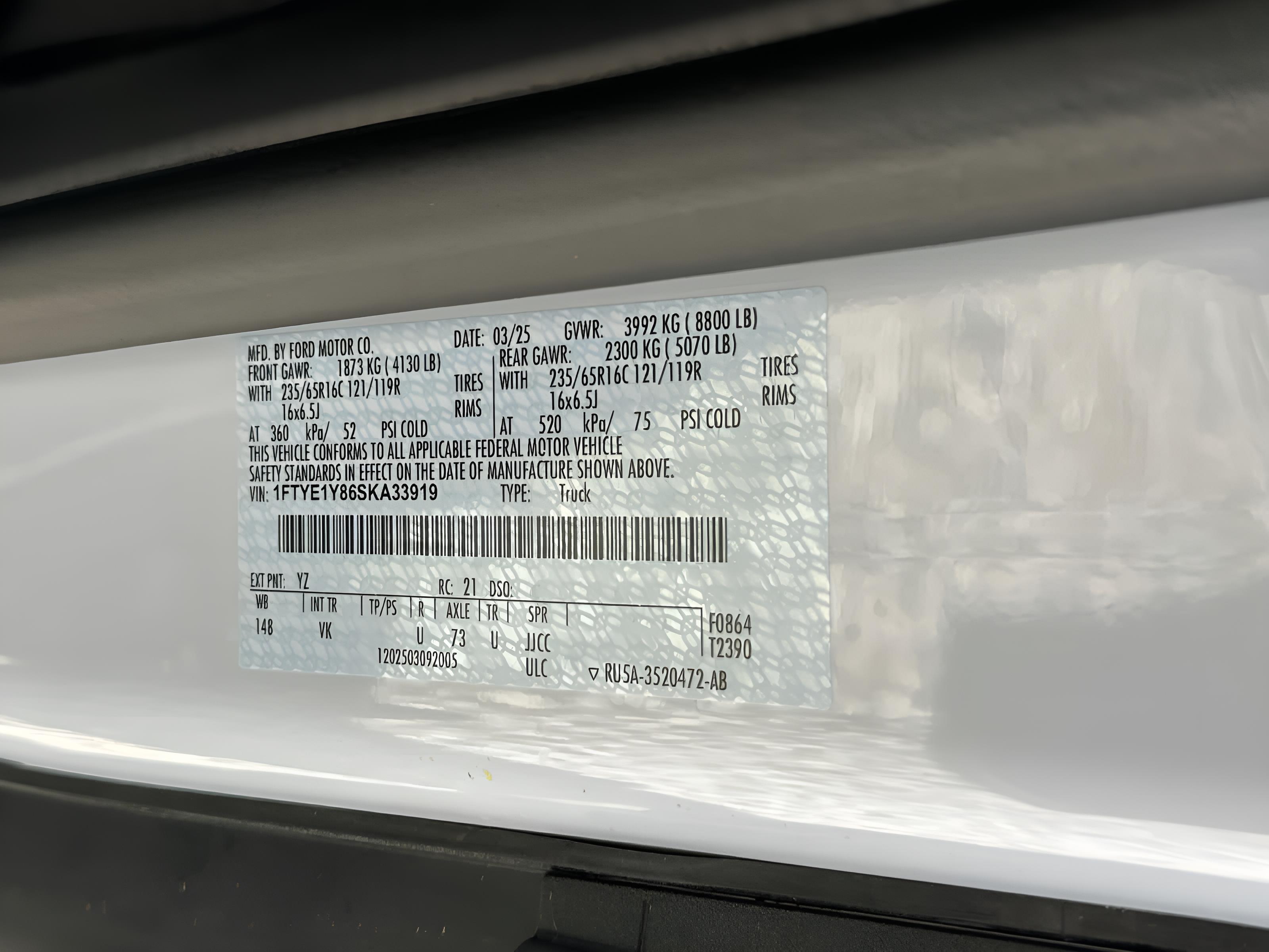 2025 Ford Transit Cargo Van