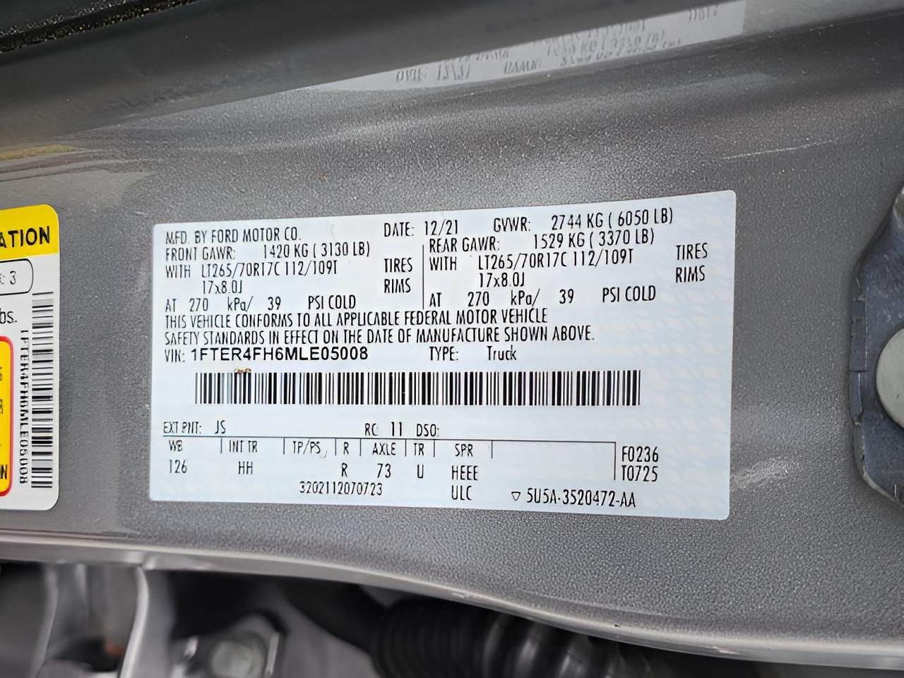 2021 Ford Ranger Lariat
