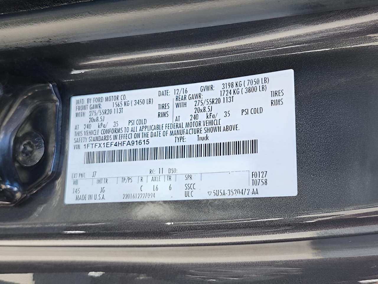2017 Ford F-150 XL
