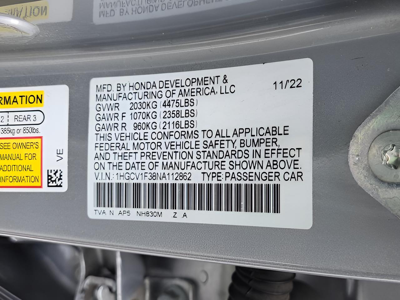 2022 Honda Accord Sport
