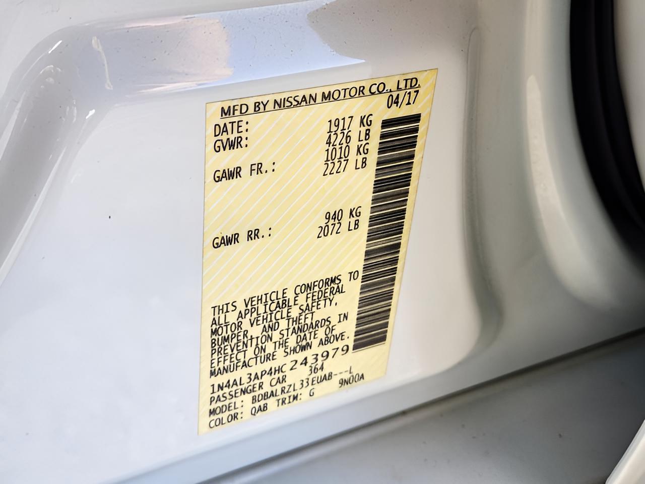 2017 Nissan Altima 2.5 SL