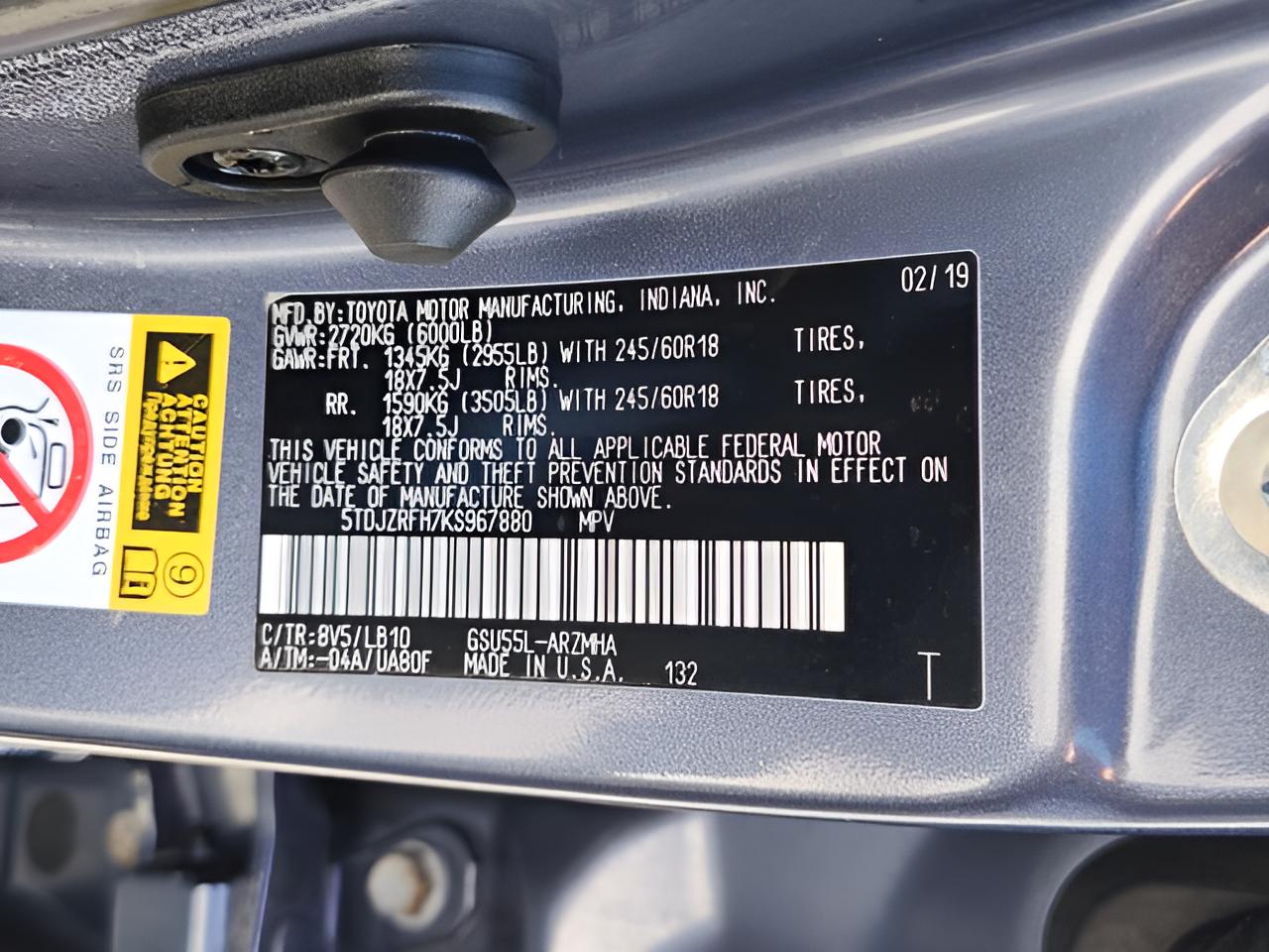 2019 Toyota Highlander XLE