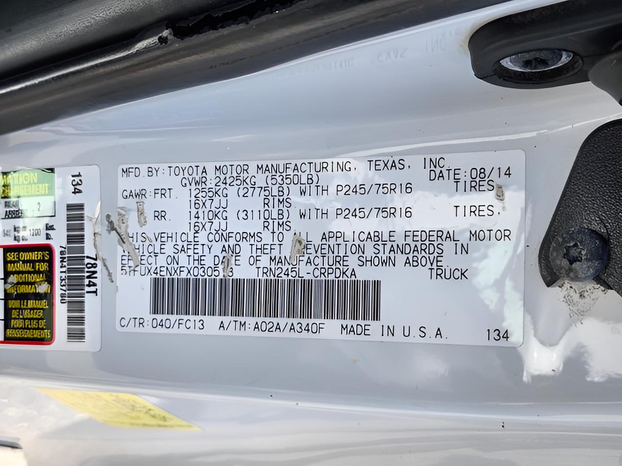 2015 Toyota Tacoma Base