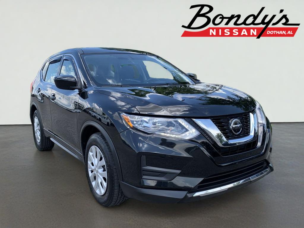 2018 Nissan Rogue S in Magnetic Black — front three-quarter view