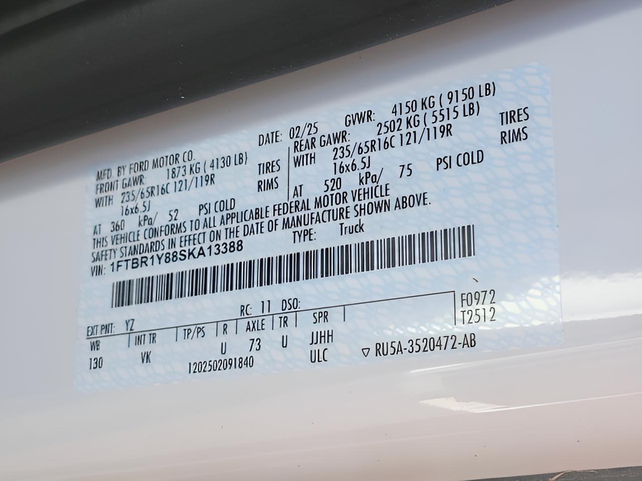 2025 Ford Transit-250 Base