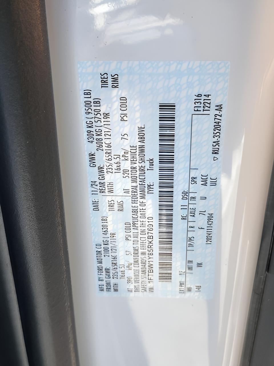 2024 Ford Transit-350 Base Low Roof Cargo