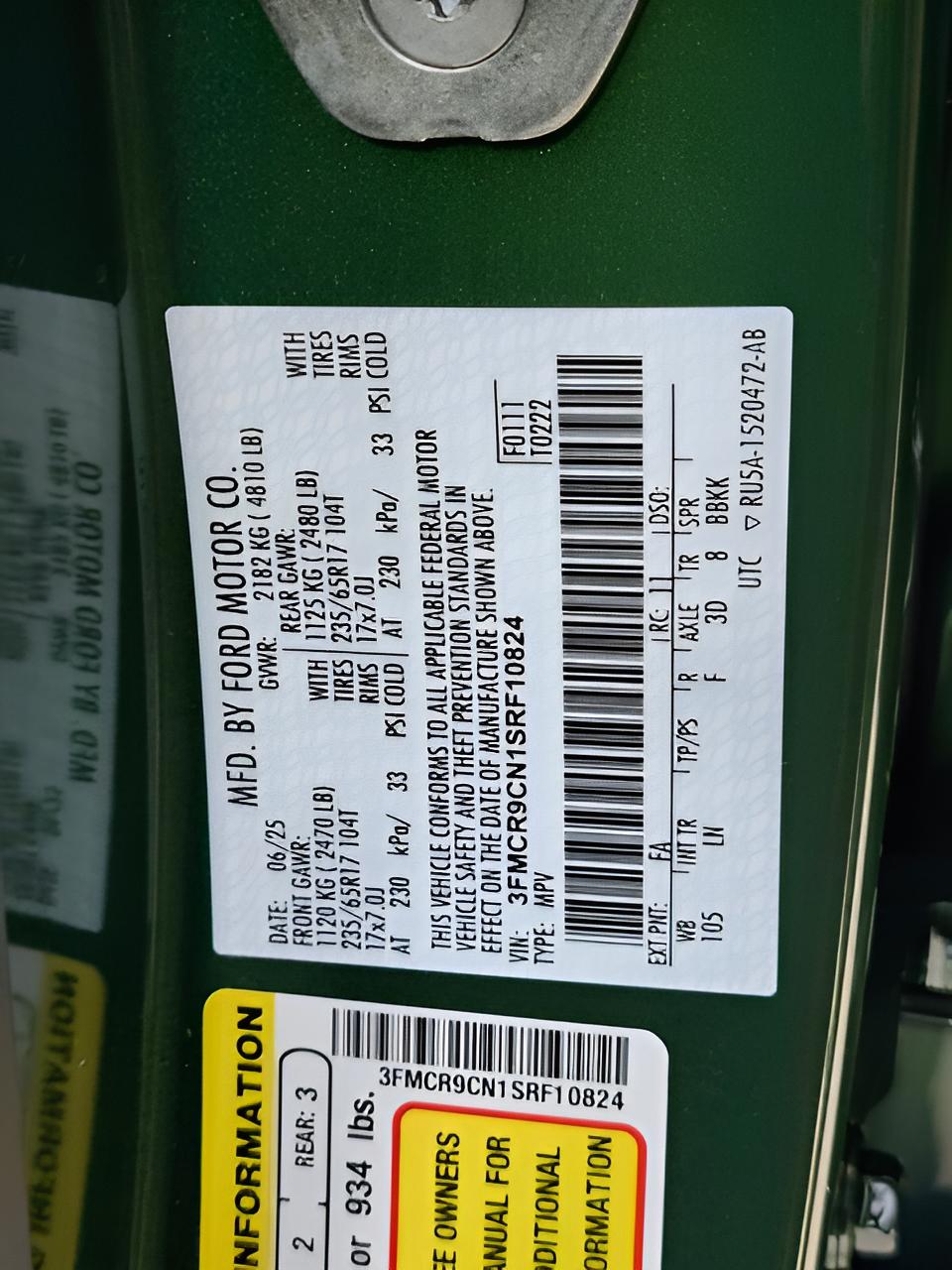 2025 Ford Bronco Sport Outer Banks