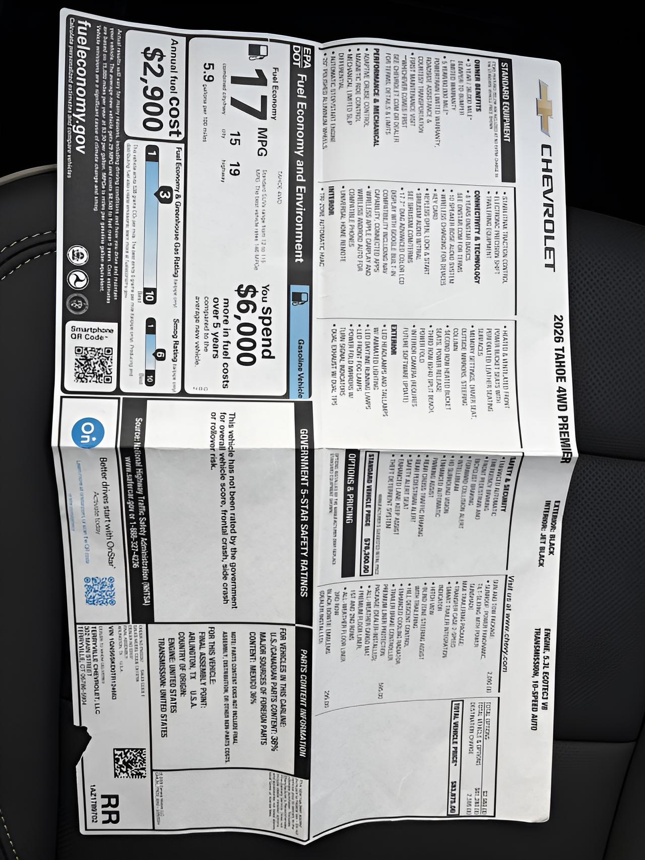 2026 Chevrolet Tahoe Premier